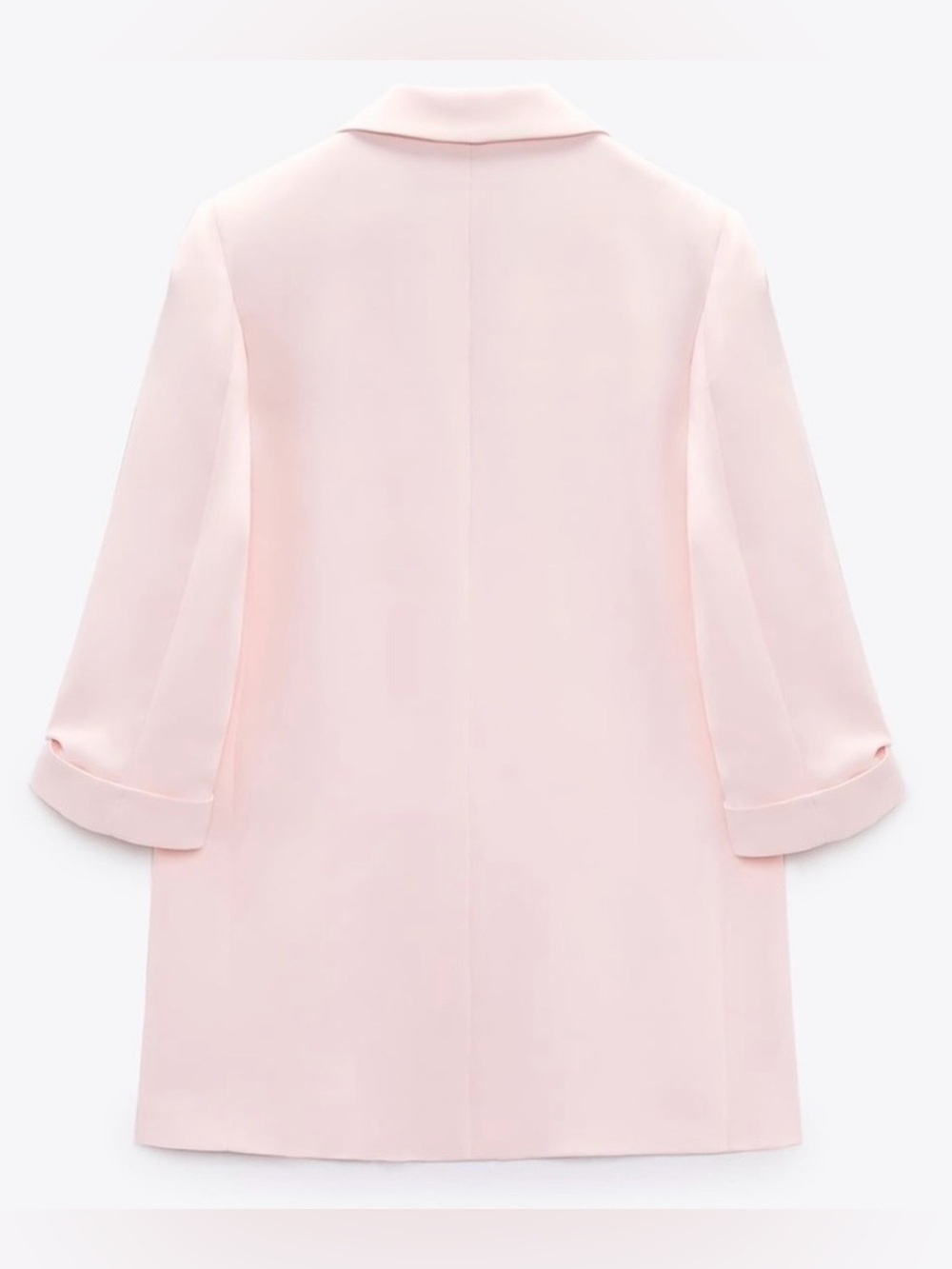ZARA • Blush/Baby Pink Open-Front Blazer, L - Picture 4 of 16
